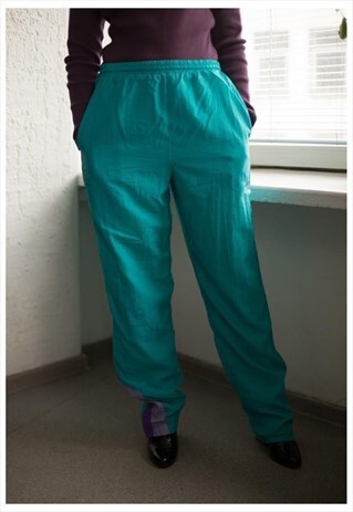 VINTAGE 90'S TURQUOISE TRACKSUIT BOTTOMS