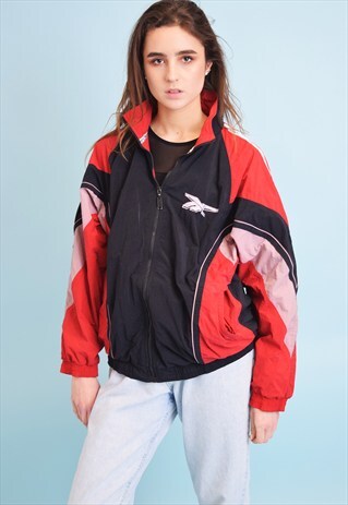 90'S RETRO ATHLEISURE SPORTS REEBOK SHELL BOMBER JACKET