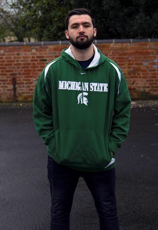 VINTAGE NIKE MICHIGAN STATE USA COLLEGE HOODIE