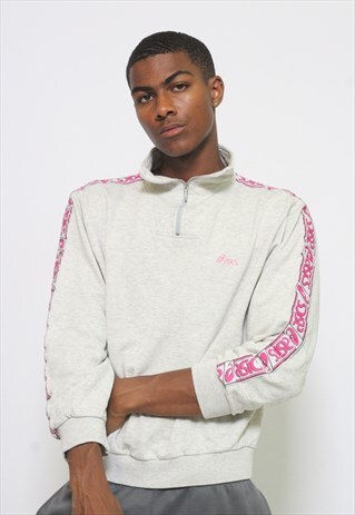 VINTAGE ASICS 1/4 ZIP SWEATSHIRT