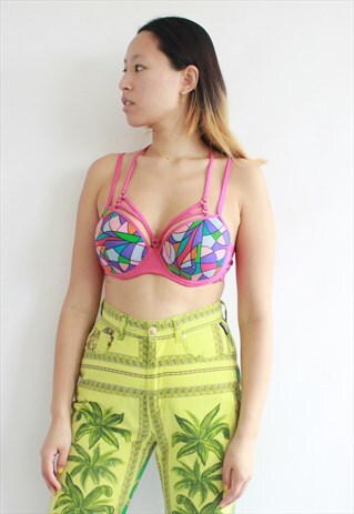 PINK MULTI BRA LET TOP