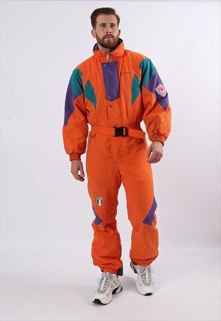 VINTAGE Y2K SERGIO TACCHINI FULL SKI SUIT UK M 40" (62K)