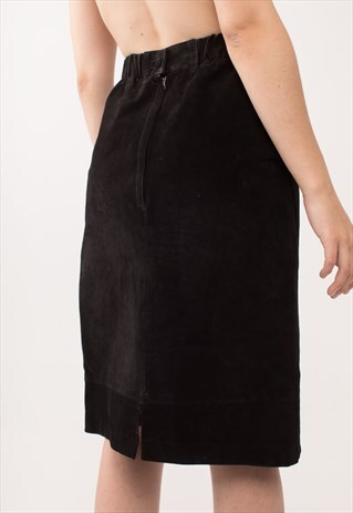 SARAH BLACK HIGH WAISTED SUEDE LEATHER