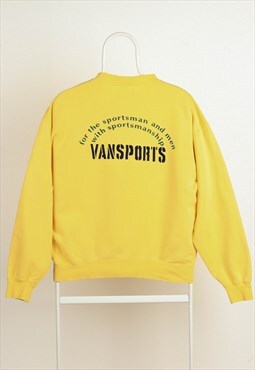 Vintage Vanssports Crewneck Sweatshirt Yellow