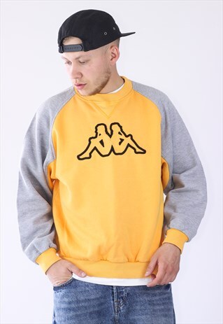 VINTAGE MENS KAPPA BIG LOGO SWEATSHIRT CREW NECK