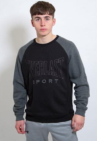 VINTAGE EVERAST LOGO SWEATSHIRT IN GREY LARGE