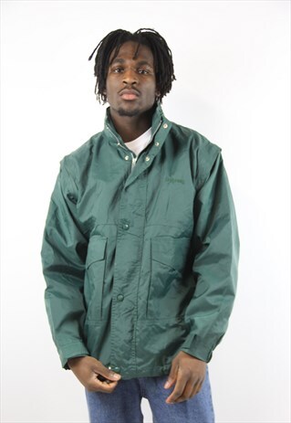 VINTAGE SPALDING GREEN WEATHERPROOF SPORTS JACKET