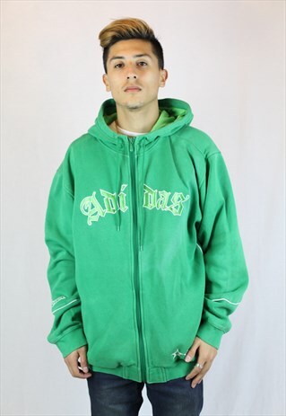 MENS VINTAGE ADIDAS HOODIE JUMPER LARGE URBAN BASKETBALL 90S