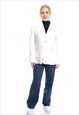 Vintage Intrend White Linen Blazer Jacket