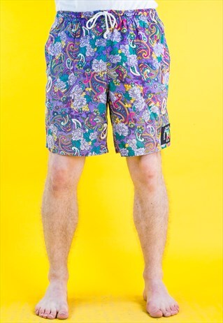 VINTAGE 80'S PAISLEY SWIMMING BEACH SHORTS