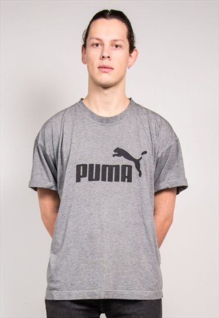 90'S VINTAGE GREY PUMA T-SHIRT