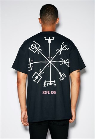 SYMBOL OVERSIZED BLACK TEE