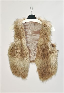 Vintage 00s faux fur vest