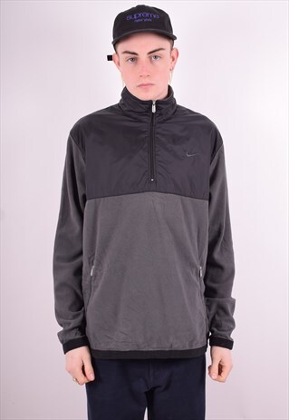 NIKE MENS VINTAGE FLEECE JUMPER XL GREY 90'S