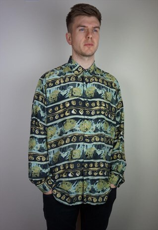 PURE SILK PATTERNED SHIRT