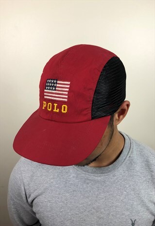 VINTAGE RED POLO SPORT CAP