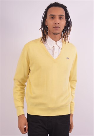 VINTAGE LACOSTE JUMPER SWEATER YELLOW