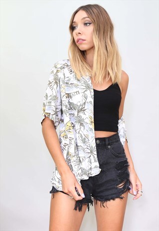 VINTAGE SHORT SLEEVE HAWAIIAN PATTERNED SHIRT