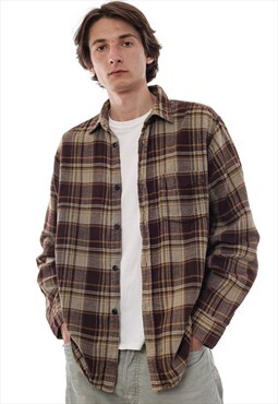 Vintage STUSSY Shirt Checked Brown