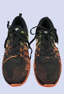 Black Neon Yellow Flyknit Max Knitted Low Casual Trainers