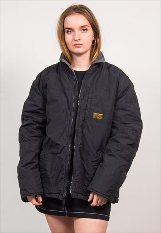 NAUTICA VINTAGE 90'S BLACK COAT JACKET