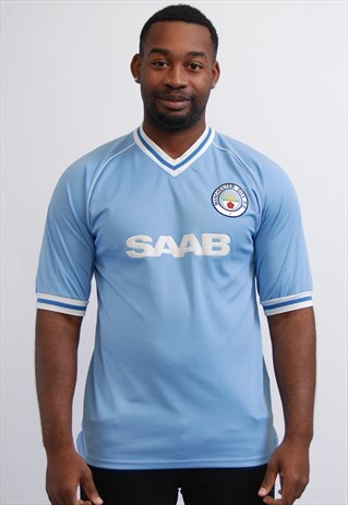 82 REPRO MANCHESTER CITY HOME FOOTBALL SHIRT