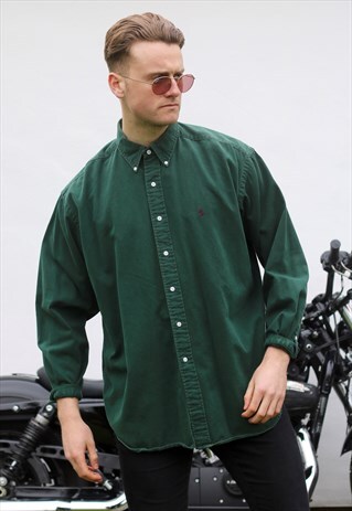 RALPH LAUREN BLAIRE USA HUNTER GREEN VINTAGE SHIRT