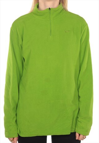 CHAMPION - GREEN EMBROIDERED ZIPPED FLEECE - XLARGE