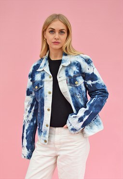 Vintage Levi's Jacket Denim Tie Dye Trucker Style 70590 02