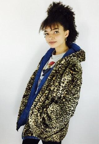REVERSIBLE LEOPARD PRINT 80S DENIM JACKET