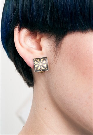 80S VINTAGE GOLD CLIP-ON EARRINGS
