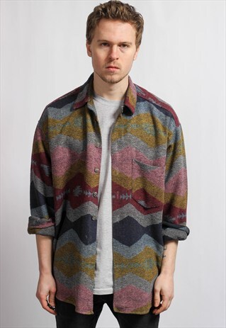 VINTAGE OVERSIZED AZTEC NAVAJO SHIRT