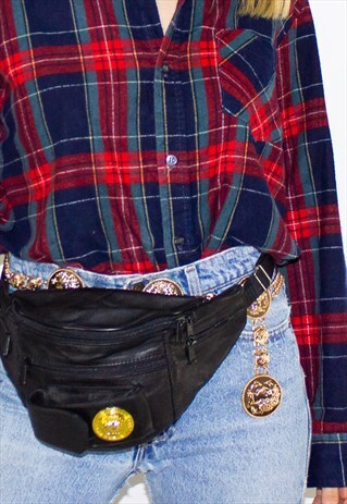 VINTAGE 90'S LEATHER BUM BAG FANNY PACK