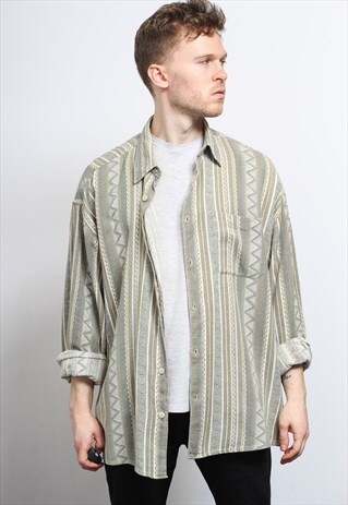 VINTAGE AZTEC PATTERNED SHIRT