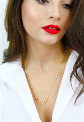 GOLD DIAMANTE 'GEMINI' STAR CONSTELLATION CHAIN NECKLACE