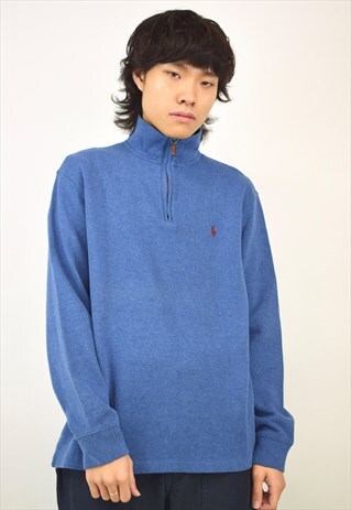 VINTAGE 90S POLO RALPH LAUREN 3/4 ZIP UP JUMPER