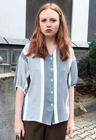 STRIPED BUTTON-DOWN TOP