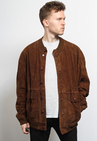 VINTAGE SUEDE BOMBER JACKET
