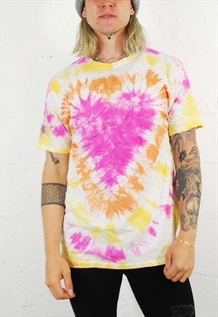VINTAGE 90S TIE DYE GRUNGE HEART T-SHIRT