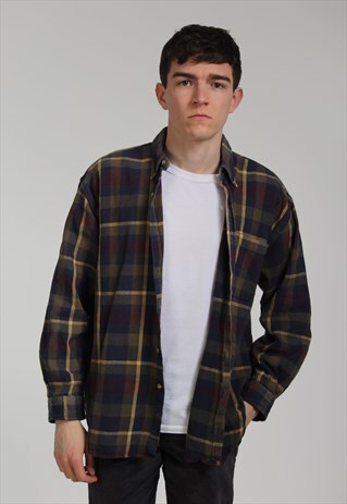 VINTAGE CHECK FLANNEL SHIRT