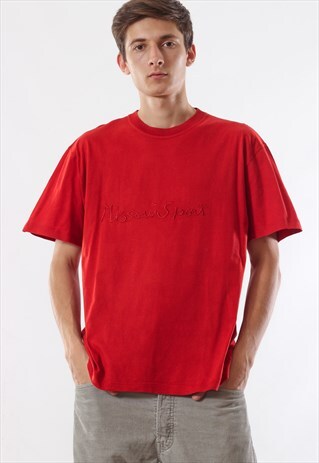 VINTAGE MISSONI SPORT TEE 90S RED BIG LOGO