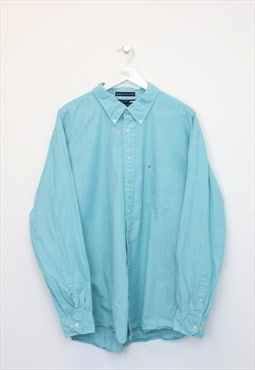 Vintage Tommy Hilfiger shirt in blue. Best fits XL
