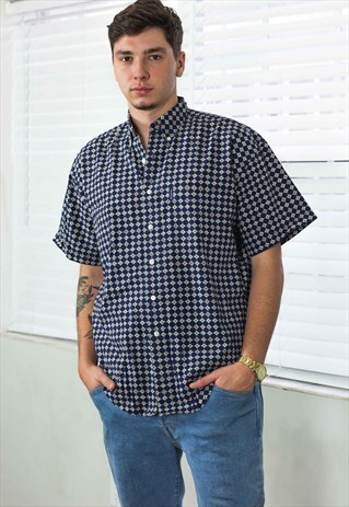 VINTAGE CHAPS RALPH LAUREN SHIRT LOGO 90S M 7.1