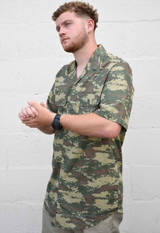VINTAGE CAMO SHORT SLEEVED SHIRT
