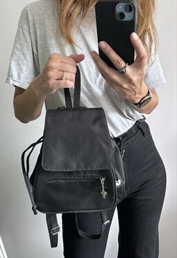 90s Nylon Black Mini Backpack