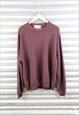 Antartex Burgundy Knitted Wool Sweater Jumper
