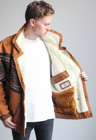 VINTAGE AZTEC FESTIVAL SHERPA JACKET