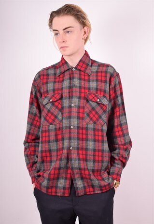 MENS VINTAGE FLANNEL SHIRT MEDIUM MULTI 90S