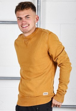 Vintage Timberland Sweatshirt in Mustard Pullover Jumper XS