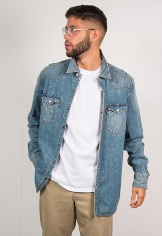 VINTAGE LEVIS BLUE DENIM SHIRT